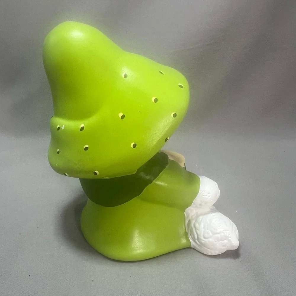 VTG Little Drummer‎ Boy Hobby Ceramic Christmas Figurine Chartreuse Hand Painted